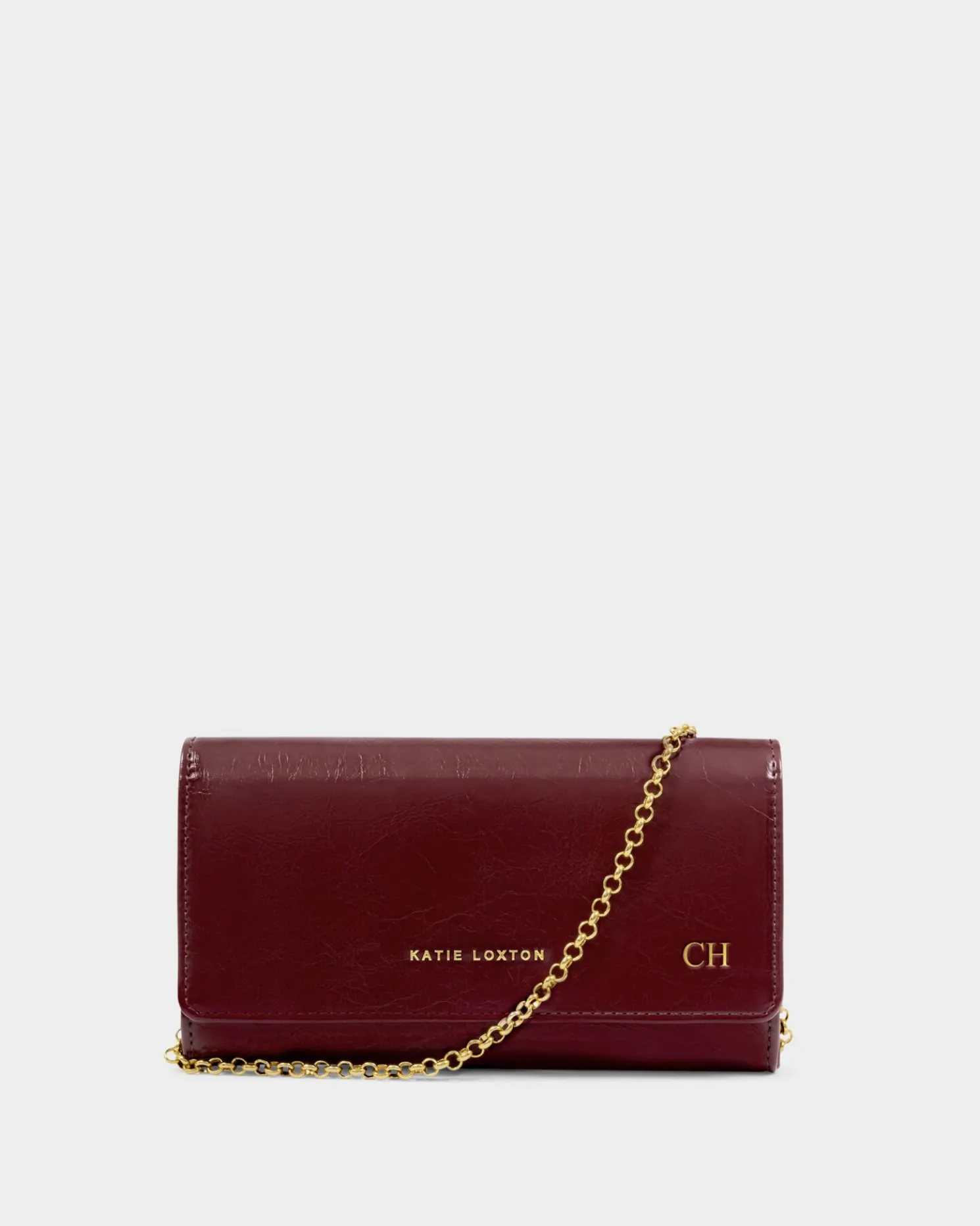 Zea Patent Crackle Crossbody Purse