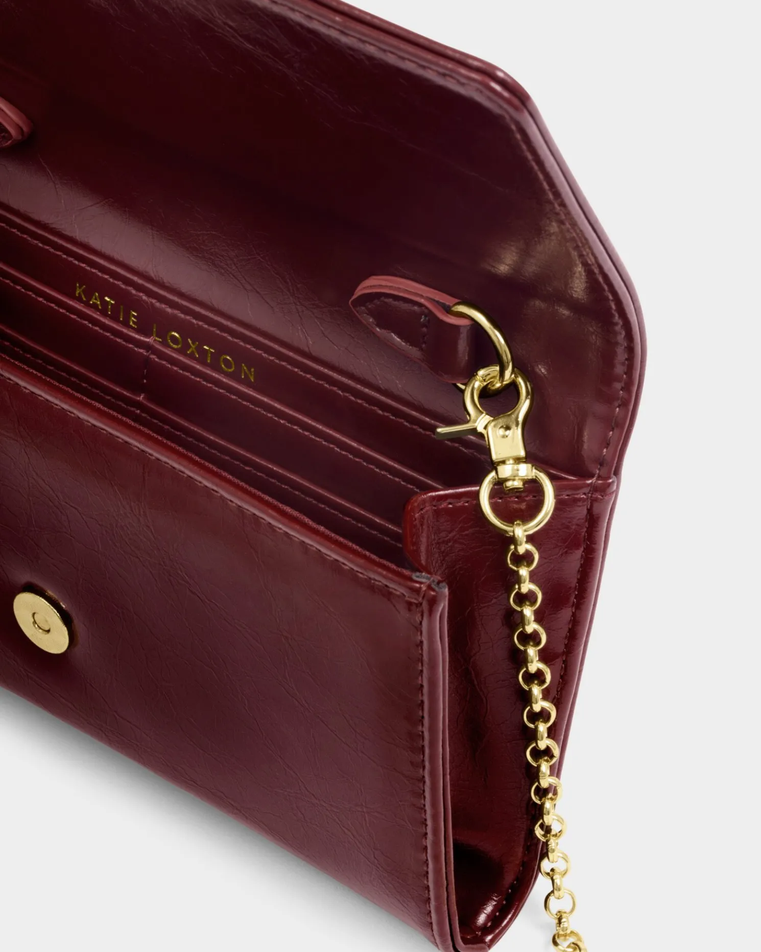 Zea Patent Crackle Crossbody Purse